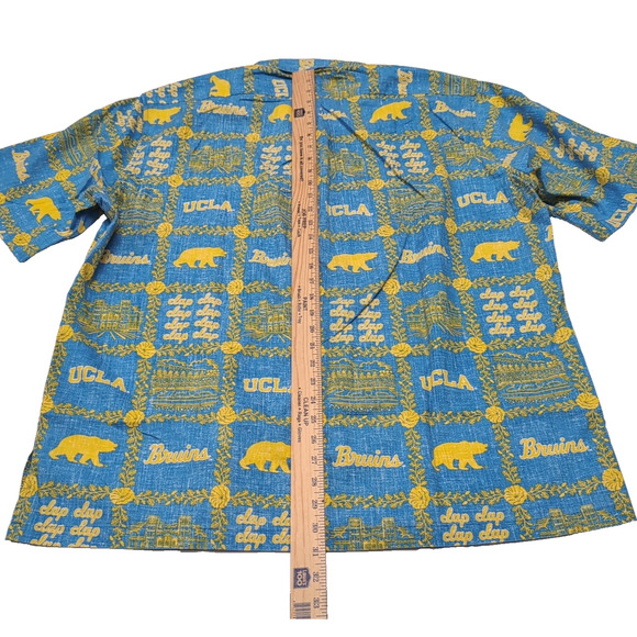 Reyn Spooner University UCLA Bruins Hawaiian Shirt Mens XL Blue Gold NEW NWT - Picture 13 of 15